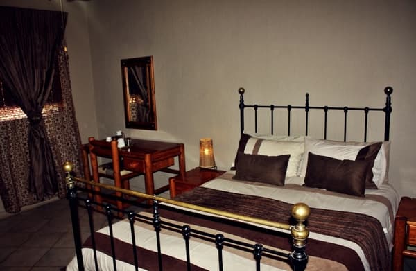Standard room prepared for guests in Kuruman